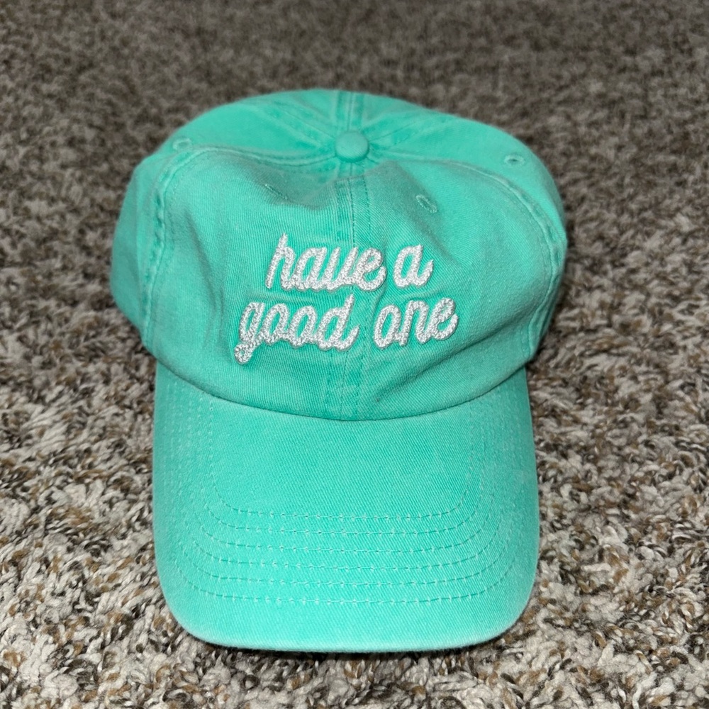 “Have a good one” goodpop merch teal ballcap